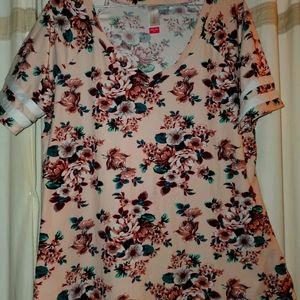 Junior short sleeved cotton v-neck tshirt.